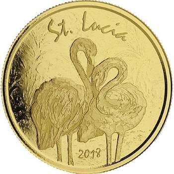 1 oz 2018 St. Lucia Flamingo Gold Bullion Coin