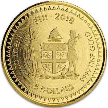 1 oz 2018 Fiji Pacific Dollar Gold Bullion Coin