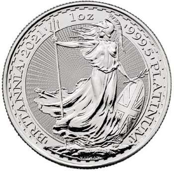 1 oz 2021 Great Britain Britannia Platinum Bullion Coin