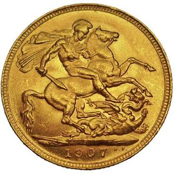 1907 S Australia King Edward VII St George Sovereign Gold Coin
