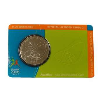 50 c Melbourne 2006  Commonwealth Games - Aquatics Coin