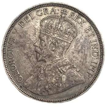 1913 Cyprus King George V Eighteen Piastres Silver Coin