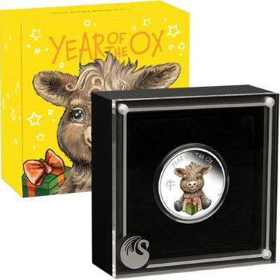 1/2 oz 2021 Silver Baby Ox Proof Coin