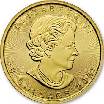 1 oz 2021 Canadian Maple Leaf Gold Bullion Coin