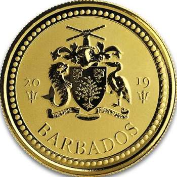 1 oz 2019 Barbados Trident Gold Bullion Coin