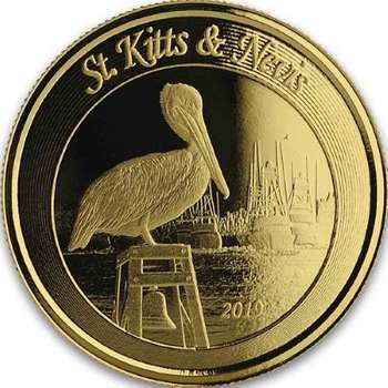 1 oz 2019 St. Kitts & Nevis Brown Pelican Gold Bullion Coin