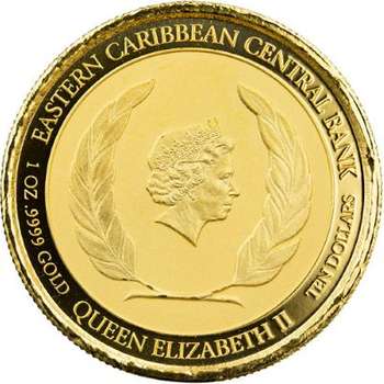 1 oz 2020 St. Lucia Whiptail Lizard Gold Bullion Coin