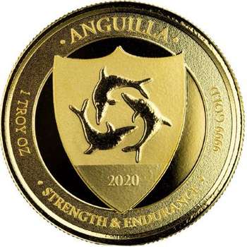 1 oz 2020 Anguilla Coat of Arms Gold Bullion Coin
