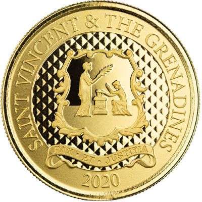 1 oz 2020 St. Vincent & the Grenadines Pax et Justitia Gold Bullion Coin