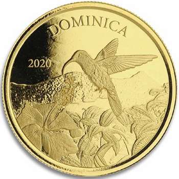 1 oz 2020 Dominica Hummingbird Gold Bullion Coin
