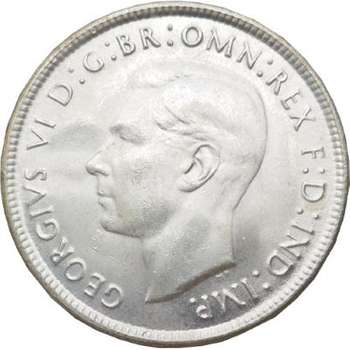 1944 S Australia King George VI Florin Silver Coin