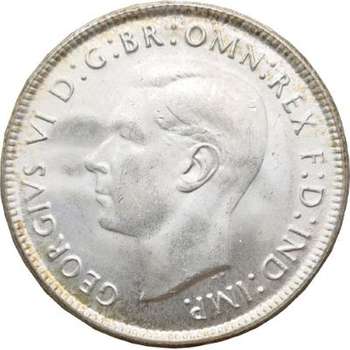 1944 S Australia King George VI Florin Silver Coin