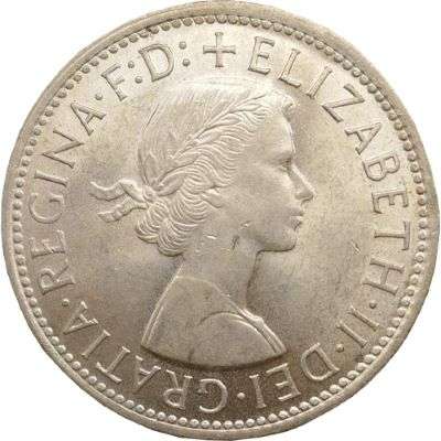 1960 Australia Queen Elizabeth II Florin Silver Coin