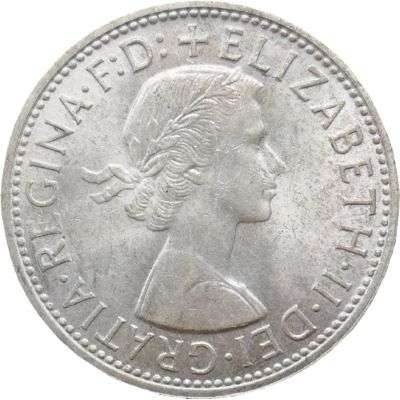 1962 Australia Queen Elizabeth II Florin Silver Coin