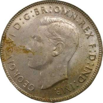 1946 Australian King George VI Florin Silver Coin