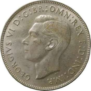1946 Australia King George VI Florin Silver Coin