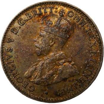 1927 Australia King George V Threepence Silver Coin
