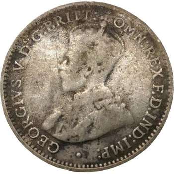 1914 Australia King George V Threepence Silver Coin
