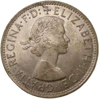 1954 Australia Royal Visit Queen Elizabeth II Florin Silver Coin