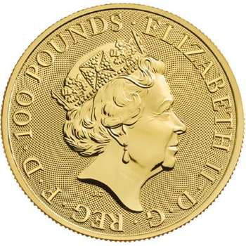 1 oz 2021 Royal Mint The Queens Beast Completer Gold Bullion Coin