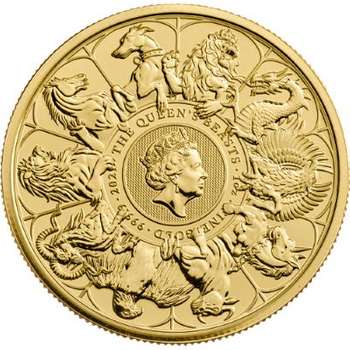 1 oz 2021 Royal Mint The Queens Beast Completer Gold Bullion Coin