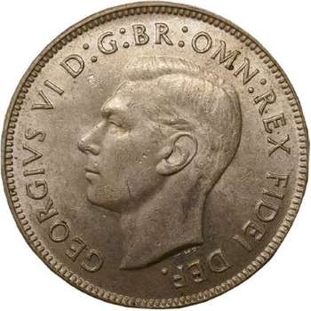 1952 Australia King George VI Florin Silver Coin