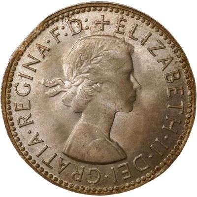 1960 Australia Queen Elizabeth II Shilling Silver Error Coin