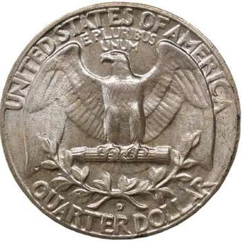 1954 D USA Washington Quarter Dollar Silver Coin