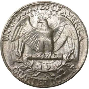 1954 D USA Washington Quarter Dollar Silver Coin