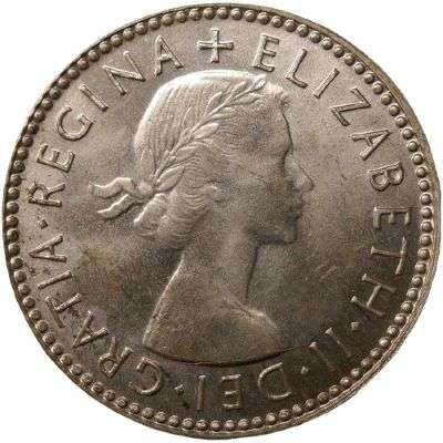 1954 Australia Queen Elizabeth II Sixpence Silver Coin