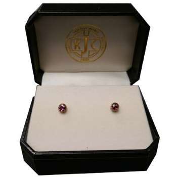 9 ct Gold Earrings With Maroon Colour Stone