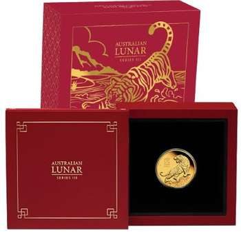 1/4 oz 2022 Australian Lunar Year Of The Tiger Gold Proof Coin