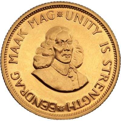 1973 South Africa 2 Rand Gold Bullion Coin