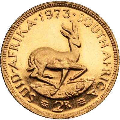 1973 South Africa 2 Rand Gold Bullion Coin