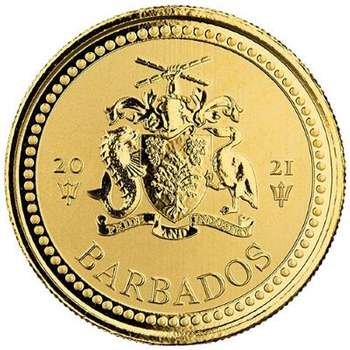 1 oz 2021 Barbados Trident Gold Bullion Coin