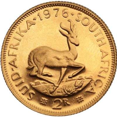 1976 South Africa 2 Rand Gold Bullion Coin
