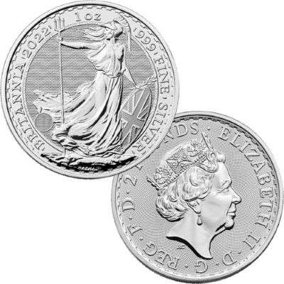 1 oz 2022 Great Britain Britannia Silver Bullion Coin - 500 oz Monster Box