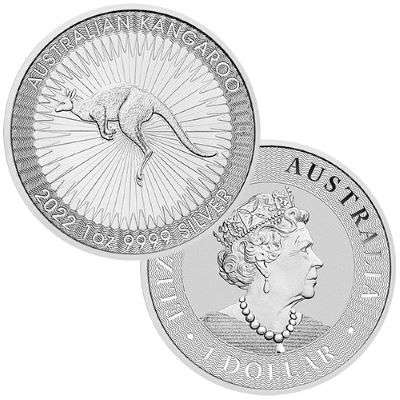 1 oz 2022 Australian Kangaroo Silver Bullion Coin - 250 oz Monster box