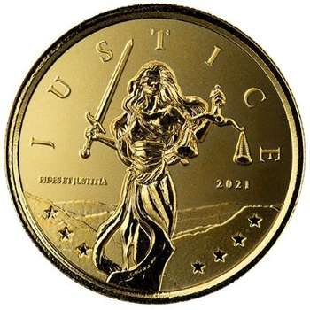 1 oz 2021 Lady Justice Gold Bullion Coin