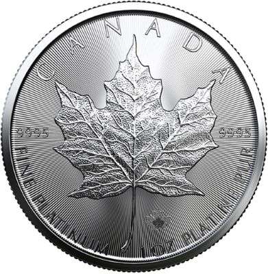 1 oz Canadian Maple Platinum Bullion Coins - Mixed Dates QEII