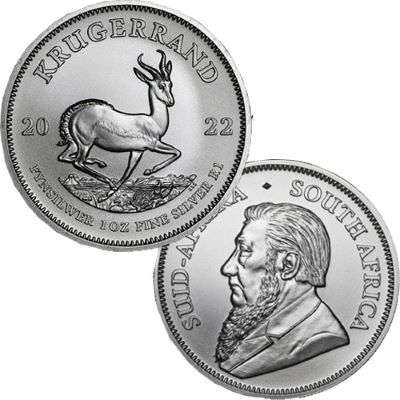 1 oz 2022 South Africa Krugerrand Silver Bullion Coin - 500 oz Monster Box