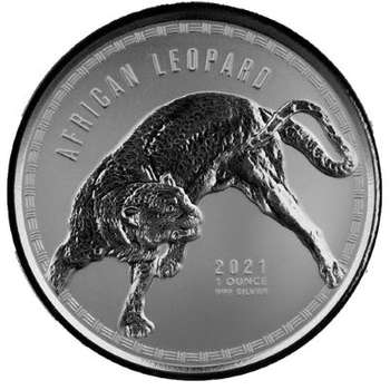 1 oz 2021 Ghana Leopard Silver Bullion Coin