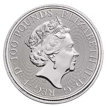 1 oz 2022 Royal Mint The Queens Beast Completer Platinum Bullion Coin