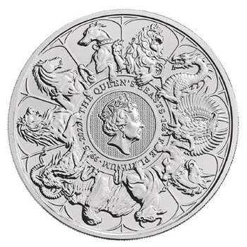 1 oz 2022 Royal Mint The Queens Beast Completer Platinum Bullion Coin