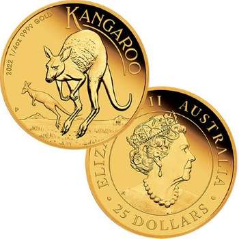 1/4 oz 2022 Australian Kangaroo Gold Proof Coin