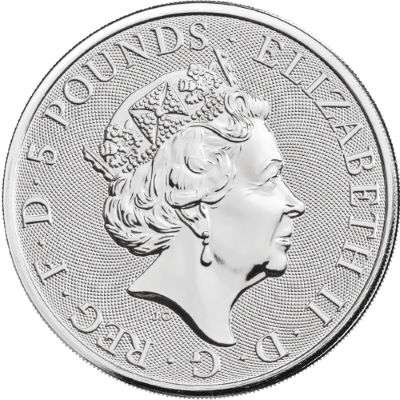 2 oz 2022 British Tudor Beasts Lion of England Silver Bullion Coin - QEII
