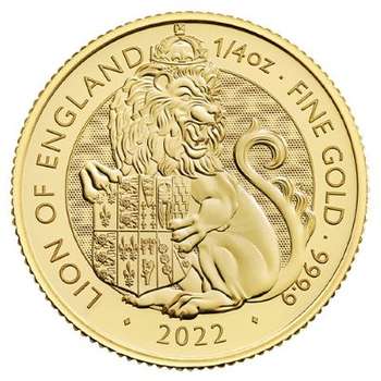 1/4 oz 2022 British Tudor Beasts Lion of England Gold Bullion Coin