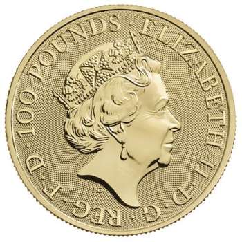 1 oz 2022 British Tudor Beasts Lion of England Gold Bullion Coin