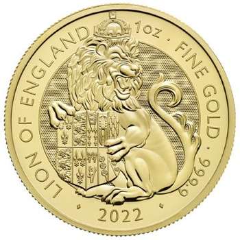 1 oz 2022 British Tudor Beasts Lion of England Gold Bullion Coin