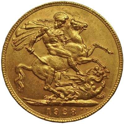 1928 P Australia King George V St George Sovereign Gold Coin